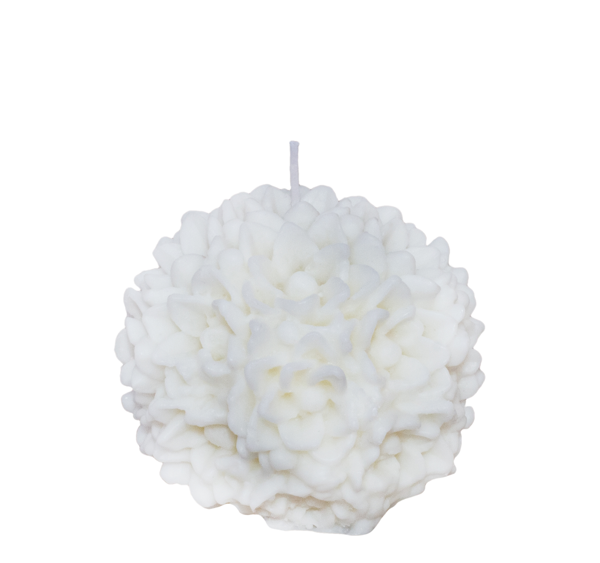 peonia_branca Vela em forma de Flor Dália na cor Marifm